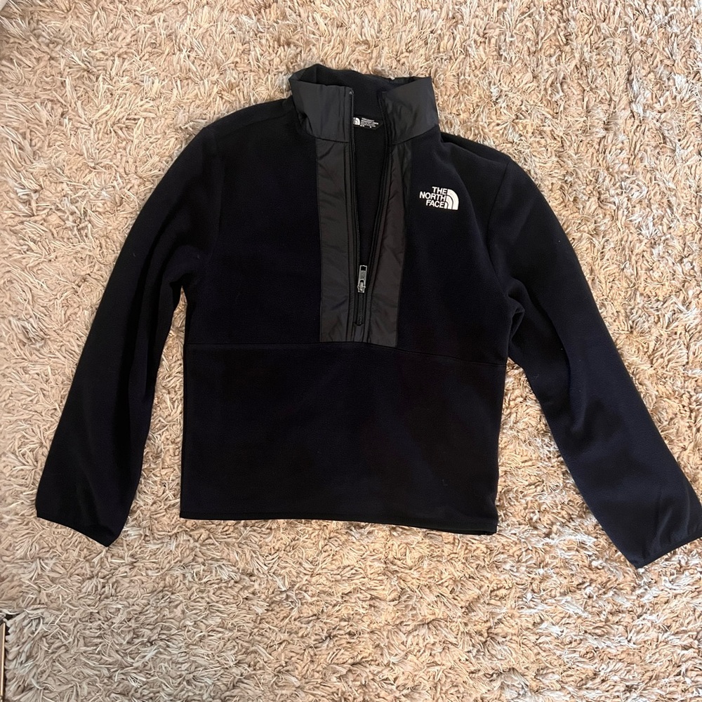 The North Face Boys Black Fleece Quarter zip sweater/ shirt